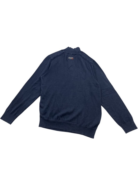 Camp David Φούτερ Half-Zip Casual Logo Μπλε Ανδρικό 3XL