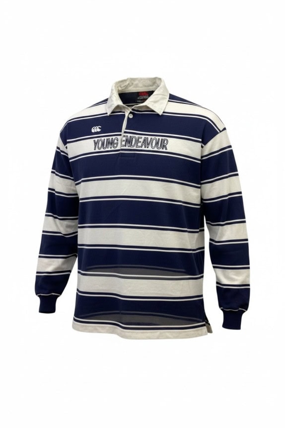 CANTERBURY OF NEW ZEALAND RUGBY SHIRT RETRO SPORTSWEAR NAVY CREAM MENS PRE OWNED XXL