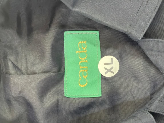 Y2K CANDA BELTED COAT MINIMAL BLACK MEN PRE OWNED XL