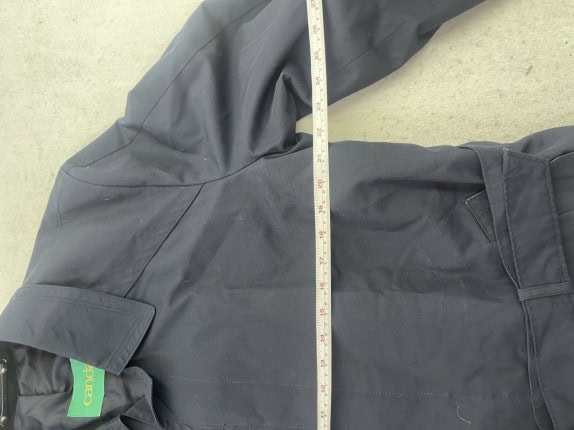 Y2K CANDA BELTED COAT MINIMAL BLACK MEN PRE OWNED XL