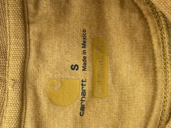CARHARTT CREWNECK WORKWEAR BEIGE MEN PRE OWNED S