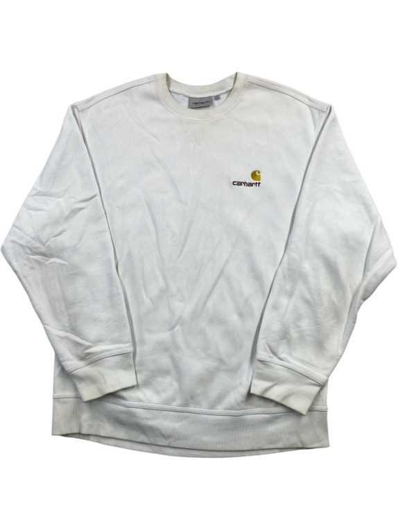 CARHARTT FELPA CON LOGO AMERICAN SCRIPT BIANCO DA UOMO L