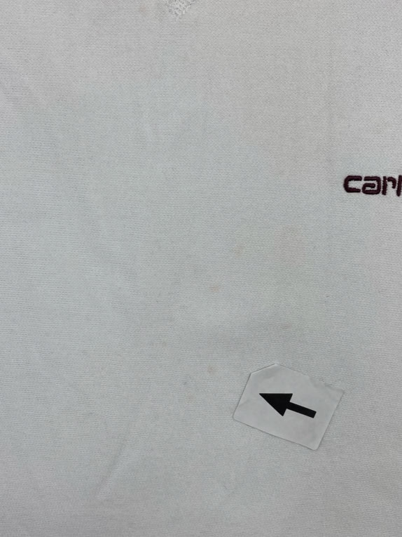 CARHARTT FELPA CON LOGO AMERICAN SCRIPT BIANCO DA UOMO L