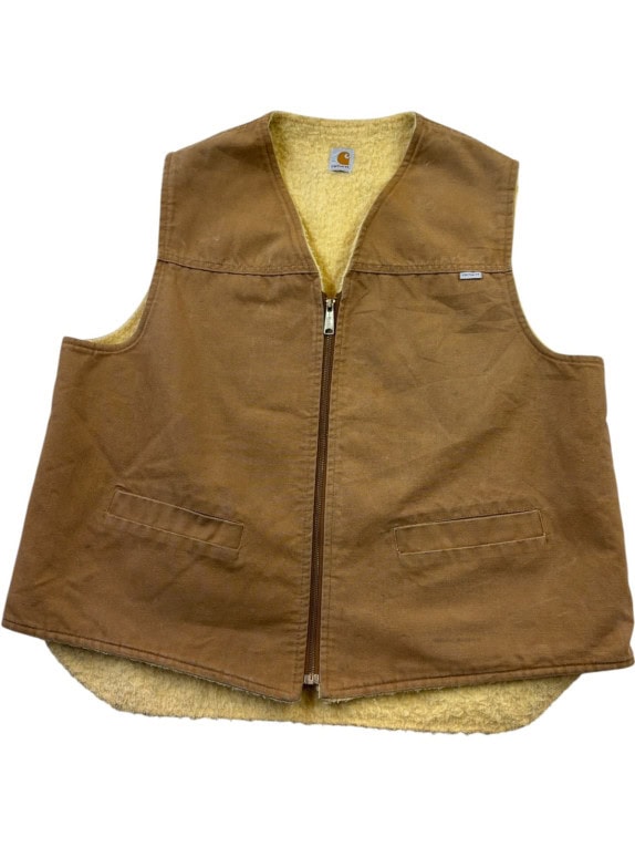 1980s CARHARTT GILET WORKWEAR MARRONE UOMO PRE OWNED XL
