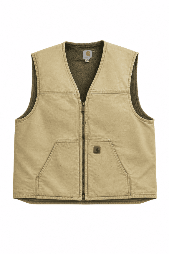 2006 CARHARTT VEST WORKWEAR BEIGE MEN PRE OWNED 3XL