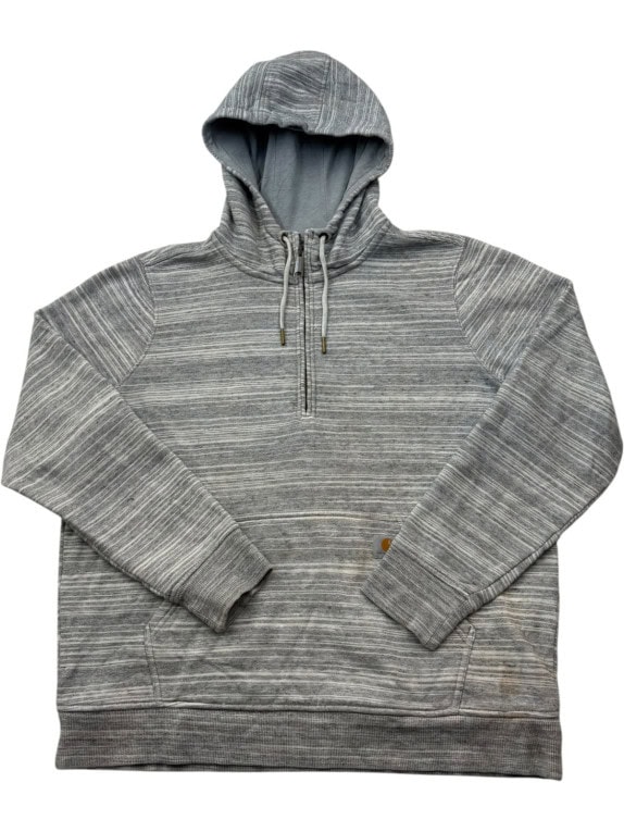 CARHARTT HALF ZIP HOODIE WORKWEAR ΓΚΡΙ ΑΝΤΡΙΚΟ PRE OWNED L