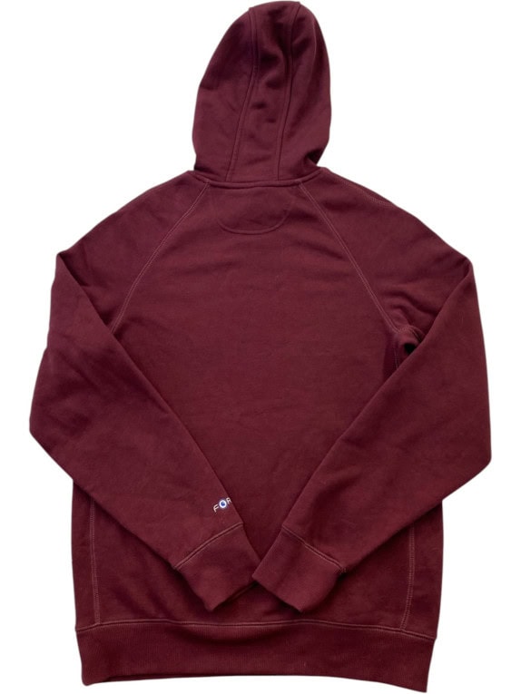 CARHARTT FELPA CON CAPPUCCIO STREETWEAR BORDEAUX UOMO PRE OWNED S