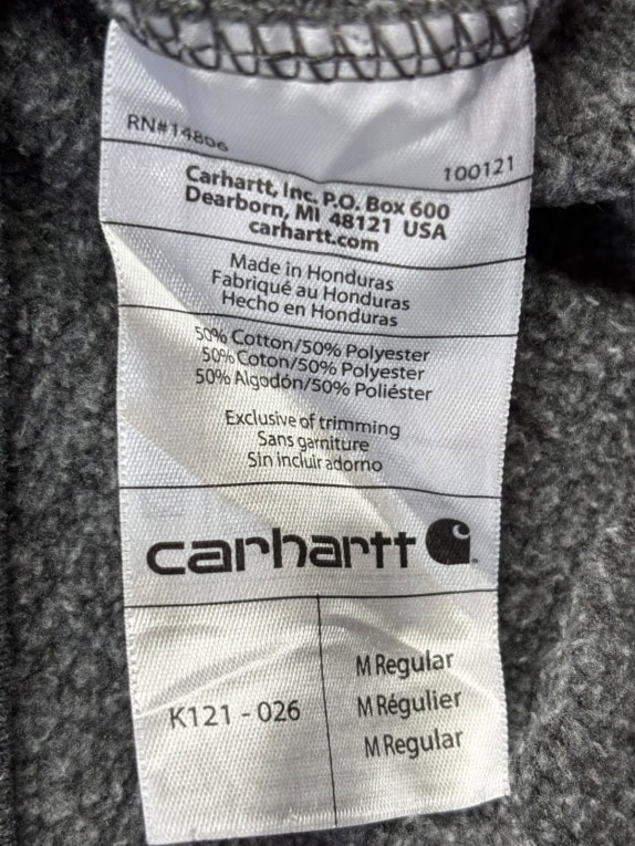 CARHARTT HOODIE WORKWEAR CHARCOAL ΑΝΤΡΙΚΟ PRE OWNED M