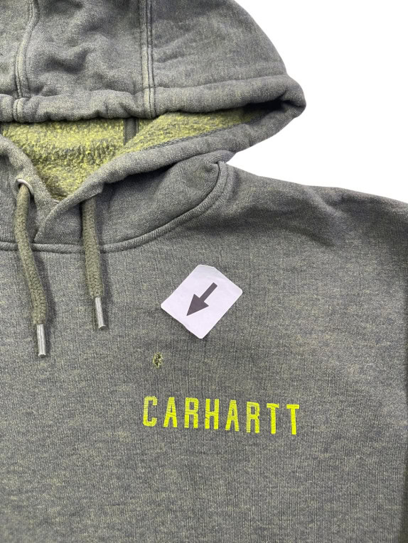 CARHARTT HOODIE WORKWEAR OLIVE MENS PRE OWNED S