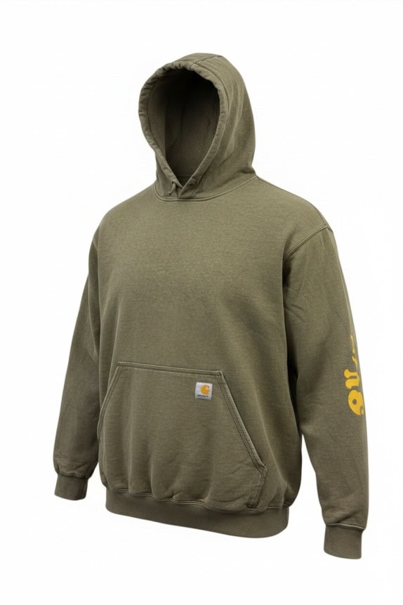 CARHARTT HOODIE WORKWEAR OLIVE MEN PRE OWNED XL