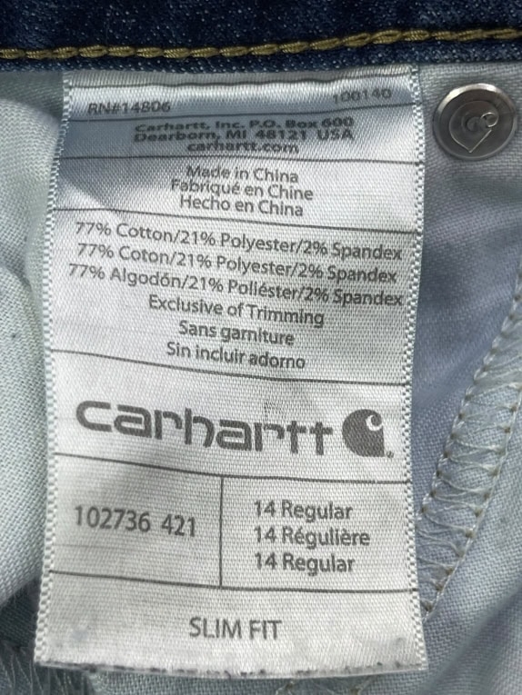 CARHARTT JEANS SLIM FIT BOOT CUT ΜΠΛΕ UNISEX L