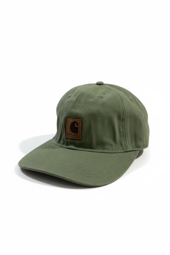 CARHARTT ΚΑΠΕΛΟ JOCKEY VINTAGE STYLE LEATHER LOGO PATCH ΓΚΡΙ UNISEX ONE SIZE