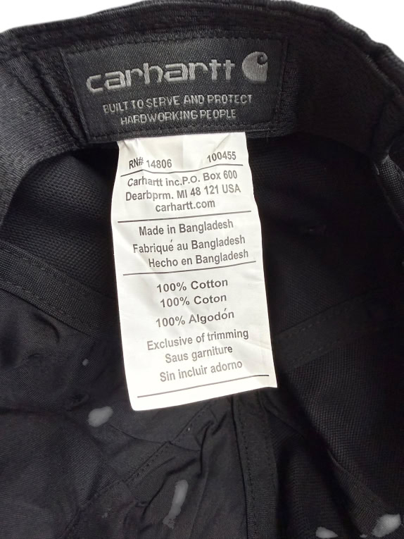 CARHARTT ΚΑΠΕΛΟ ΤΥΠΟΥ BASEBALL VINTAGE ΜΕ ΜΠΛΕ ΛΟΓΟΤΥΠΟ "TEXAS" ΜΑΥΡΟ ΑΝΔΡΙΚΟ ONE SIZE