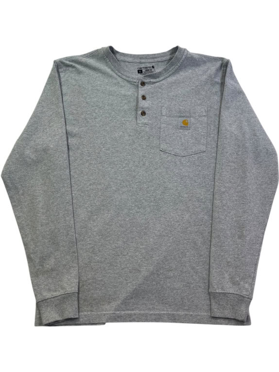 CARHARTT LONGSLEEVE MINIMAL ΓΚΡΙ ΑΝΤΡΙΚΟ PRE OWNED M