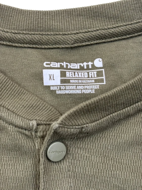CARHARTT ΜΑΚΡΥΜΑΝΙΚΗ HENLEY WORKWEAR ΛΑΔΙ ΑΝΤΡΙΚΟ PRE OWNED XL