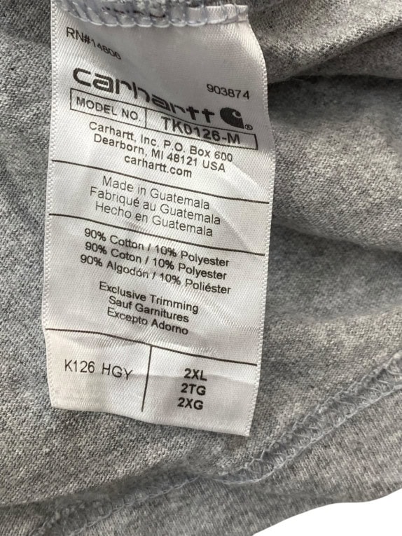 CARHARTT ΜΑΚΡΥΜΑΝΙΚΟ T SHIRT WORKWEAR ΓΚΡΙ ΑΝΤΡΙΚΟ PRE OWNED XXL