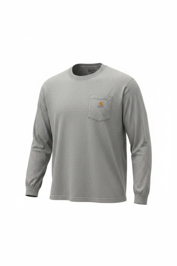 CARHARTT LONG SLEEVE T SHIRT WORKWEAR GREY MEN PRE OWNED XXL
