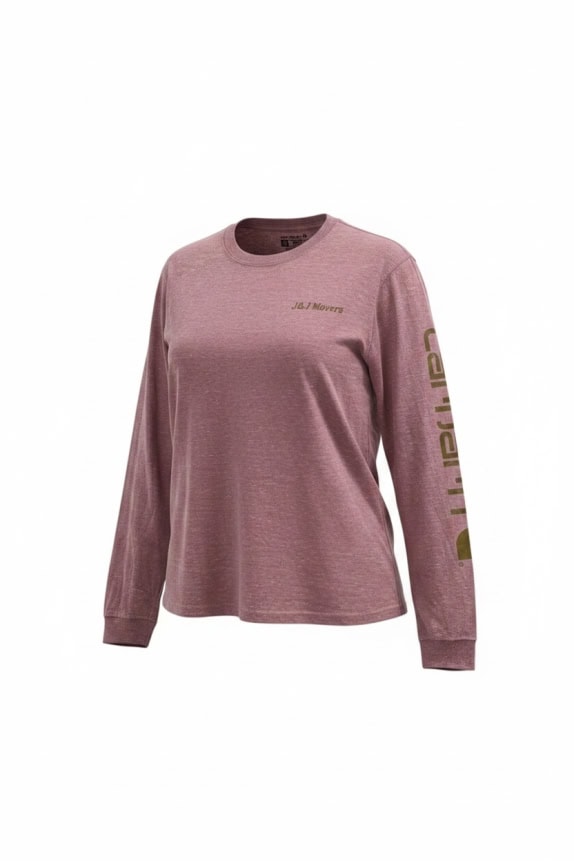 CARHARTT LONG SLEEVE T-SHIRT LOGO SPELLOUT PURPLE UNISEX S