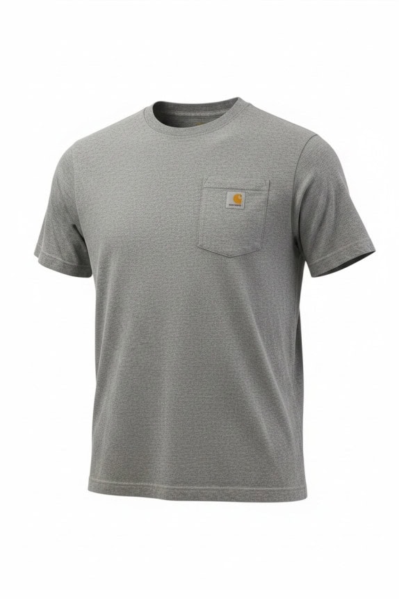CARHARTT T SHIRT CON TASCA WORKWEAR GRIGIO MELANGE UOMO PRE OWNED M