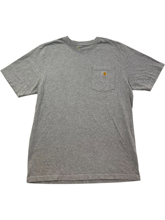 CARHARTT POCKET T SHIRT WORKWEAR HEATHER GREY MEN PRE OWNED M