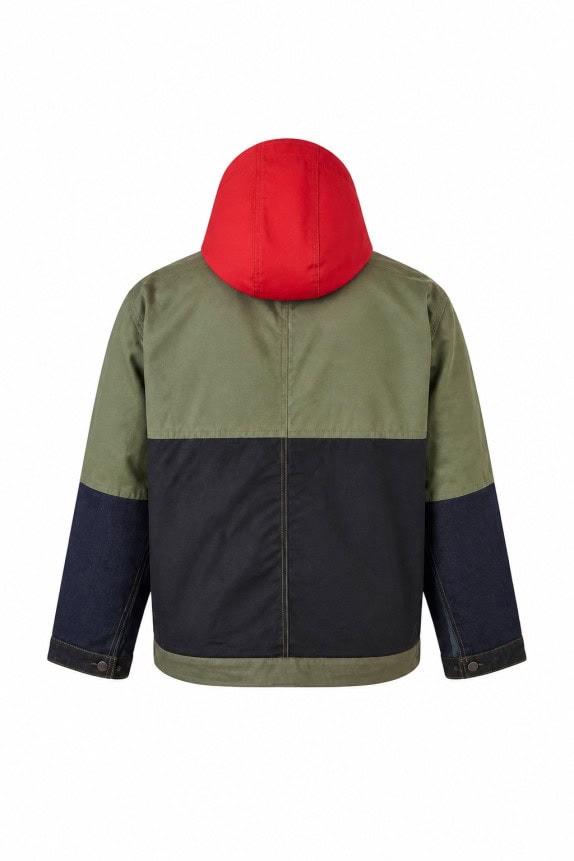 CARHARTT REWORKED ΜΠΟΥΦΑΝ ΜΕ ΚΟΥΚΟΥΛΑ STREETWEAR ΠΡΑΣΙΝΟ ΑΝΤΡΙΚΟ PRE OWNED L