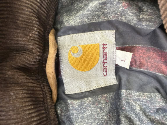 CARHARTT PUFFER JACKET WORKWEAR BROWN MEN PRE OWNED L