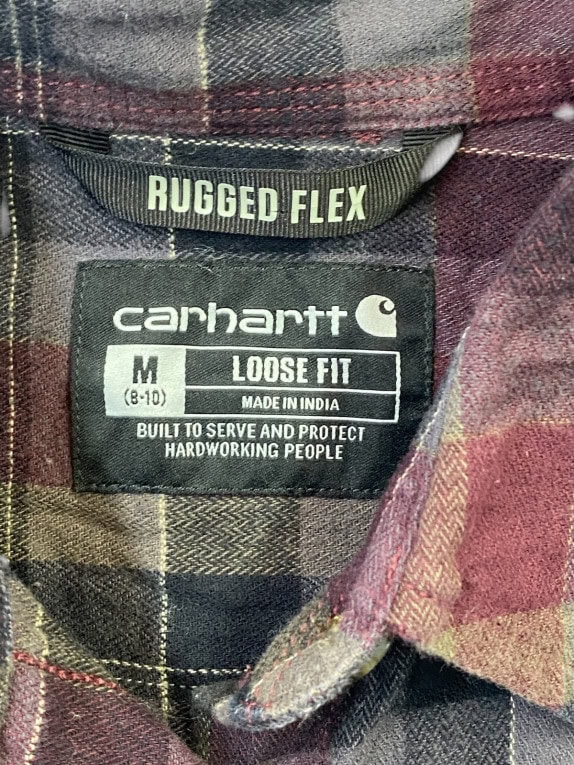 CARHARTT ΠΟΥΚΑΜΙΣΟ FLANNEL PLAID ΜΠΟΡΝΤΟ ΑΝΤΡΙΚΟ PRE OWNED M