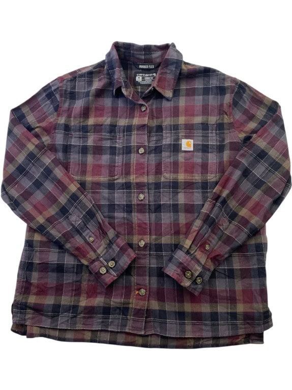 CARHARTT ΠΟΥΚΑΜΙΣΟ FLANNEL PLAID ΜΠΟΡΝΤΟ ΑΝΤΡΙΚΟ PRE OWNED M