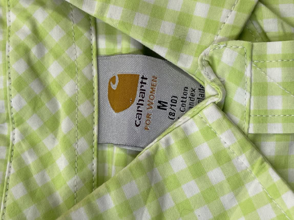 CARHARTT CAMICIA GINGHAM VERDE DONNA PRE OWNED M