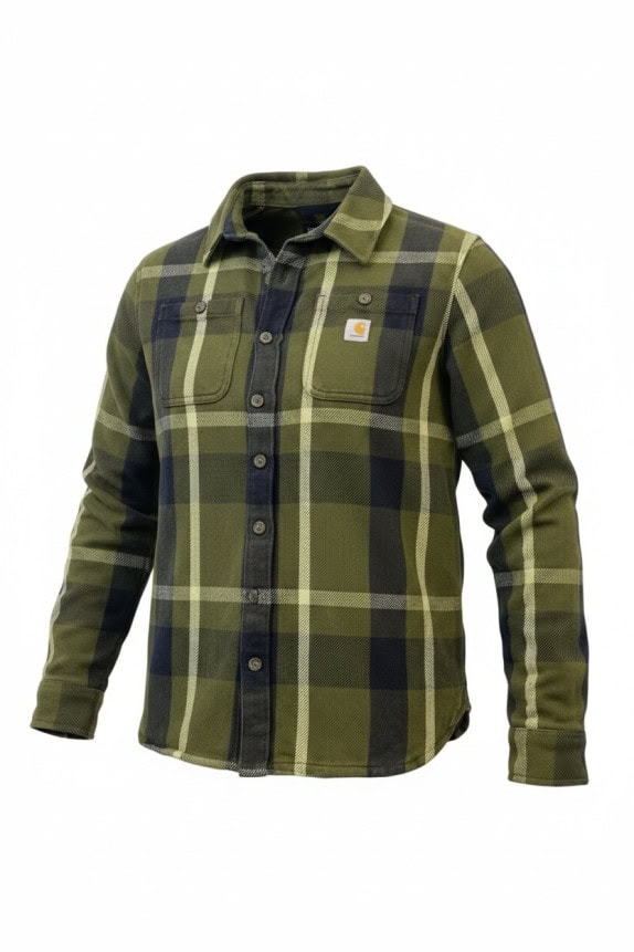 CARHARTT CAMICIA SCOZZESE OLIVE UNISEX PRE OWNED S
