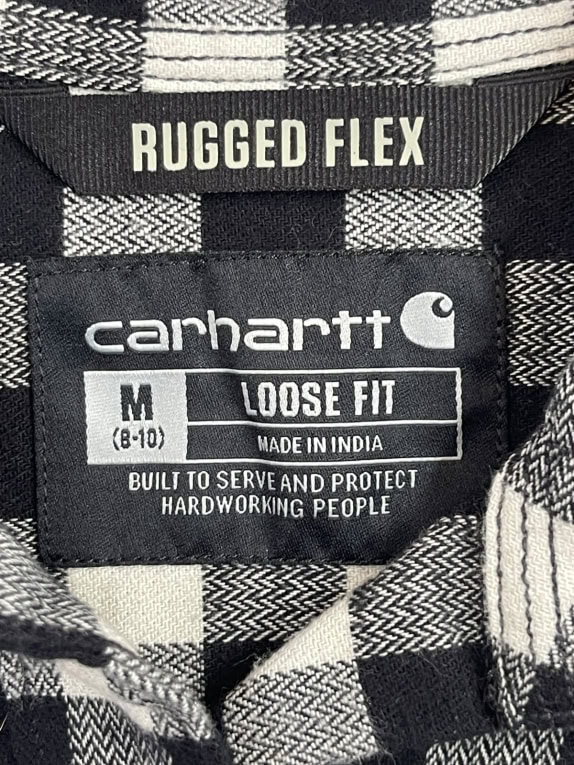 CARHARTT SHIRT WORKWEAR BLACK WHITE ΑΝΤΡΙΚΟ PRE OWNED M