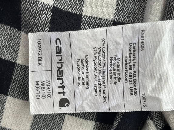 CARHARTT SHIRT WORKWEAR BLACK WHITE ΑΝΤΡΙΚΟ PRE OWNED M