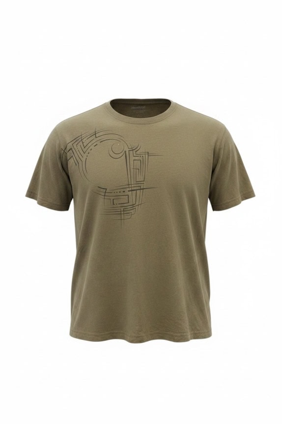 CARHARTT T SHIRT GRAPHIC OLIVE MENS PRE OWNED L