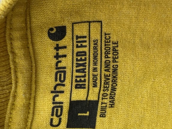 CARHARTT T SHIRT GRAPHIC YELLOW ΑΝΤΡΙΚΟ PRE OWNED L