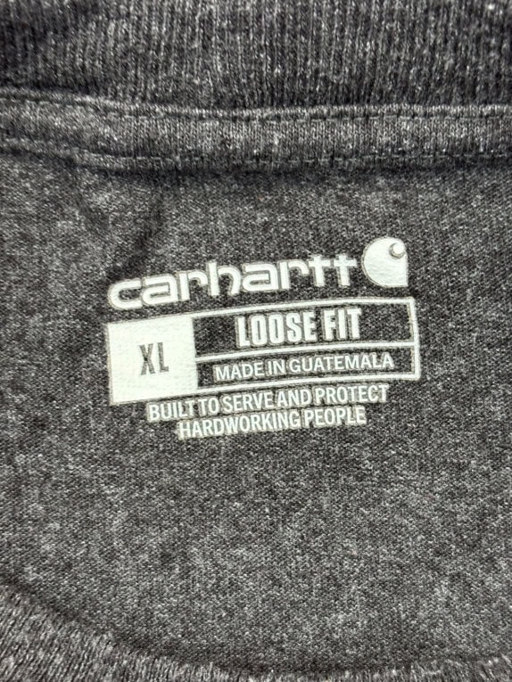 CARHARTT T SHIRT WORKWEAR CHARCOAL ΑΝΤΡΙΚΟ PRE OWNED XL
