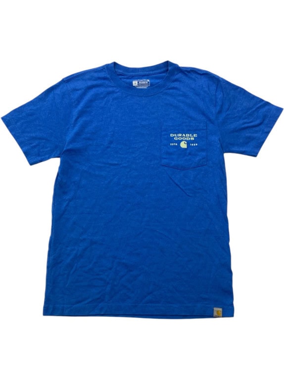 CARHARTT T SHIRT WORKWEAR ΜΠΛΕ ΑΝΤΡΙΚΟ PRE OWNED S