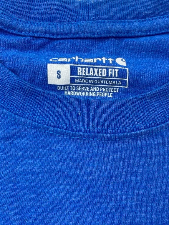 CARHARTT T SHIRT WORKWEAR ΜΠΛΕ ΑΝΤΡΙΚΟ PRE OWNED S