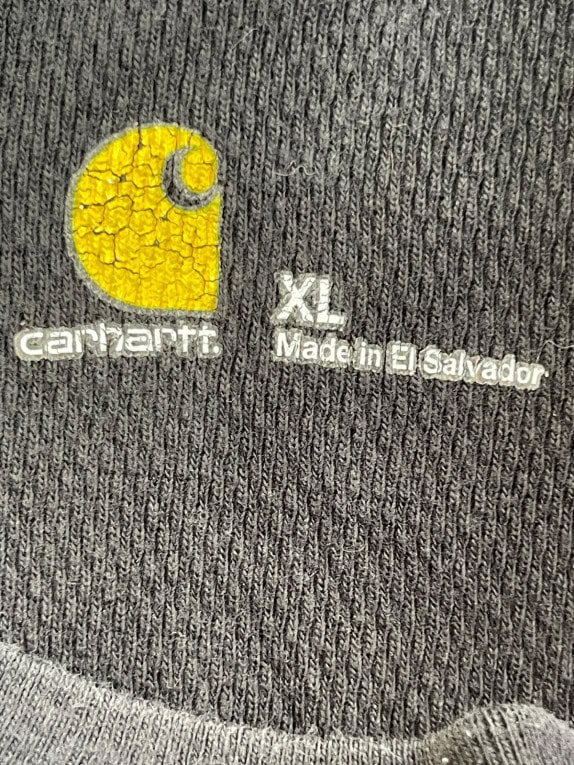 CARHARTT THERMAL LONG SLEEVE TOP WORKWEAR BLACK MENS PRE OWNED XL