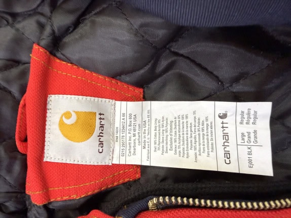 CARHARTT REWORKED JACKET STREETWEAR MULTICOLOR MENS PRE OWNED L