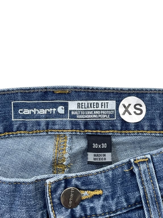 CARHARTT ΤΖΙΝ ΠΑΝΤΕΛΟΝΙ WORKWEAR WASHED BLUE ΑΝΤΡΙΚΟ PRE OWNED XS