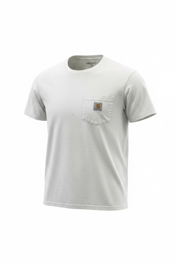 CARHARTT WIP POCKET T SHIRT MINIMAL OFF WHITE ΑΝΤΡΙΚΟ PRE OWNED S
