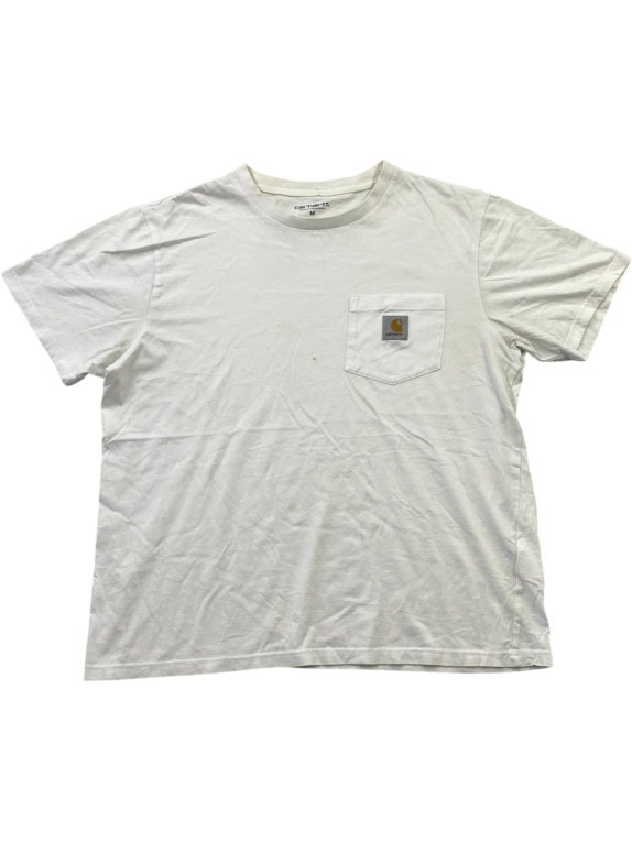 CARHARTT WIP POCKET T SHIRT MINIMAL OFF WHITE MENS PRE OWNED S