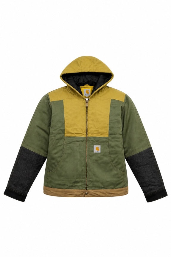 CARHARTT REWORKED ΜΠΟΥΦΑΝ WORKWEAR ΠΡΑΣΙΝΟ ΑΝΤΡΙΚΟ PRE OWNED L