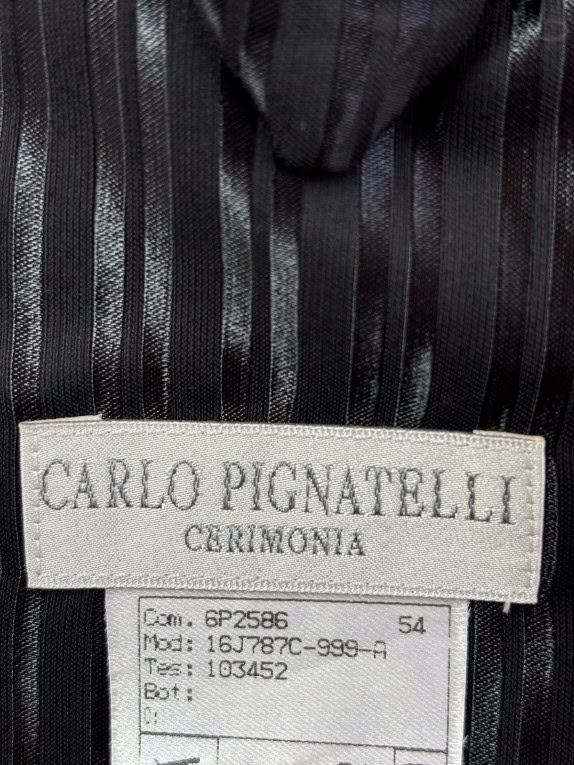 CARLO PIGNATELLI ΑΣΚΟΤ ΓΡΑΒΑΤΑ CLASSIC ΜΑΥΡΟ ΑΝΤΡΙΚΟ PRE OWNED
