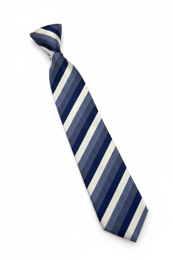 CARLO PIGNATELLI TIE CLASSIC STRIPED NAVY WHITE MENS PRE OWNED