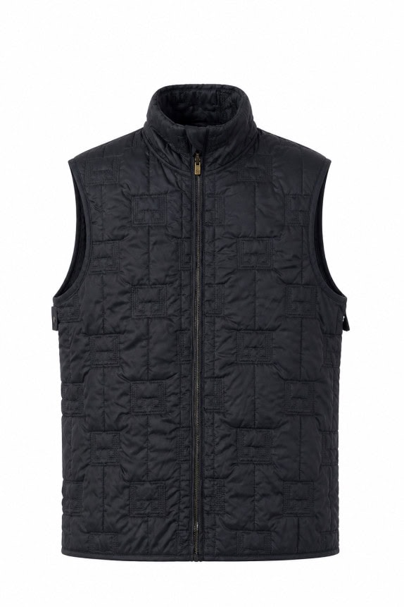 2000s CARLO PIGNATELLI OUTSIDE QUILTED VEST MINIMAL BLACK MENS PRE OWNED M