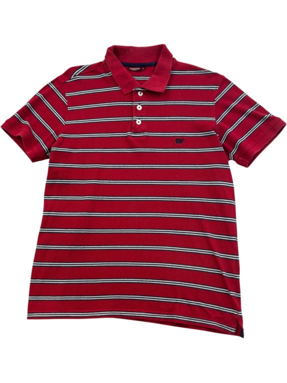CARRERA JEANS POLO CLASSICA RIGATA ROSSA UOMO PRE OWNED M