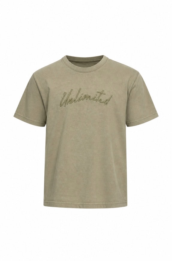 CELIO T SHIRT MINIMAL OLIVE MEN PRE OWNED M