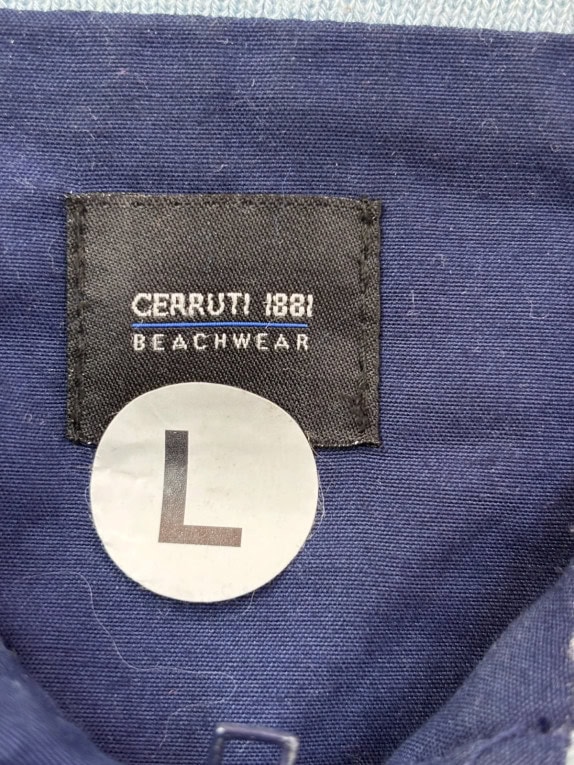 CERRUTI 1881 GILET SMANICATO SPORTSWEAR BLU NAVY UOMO PRE OWNED L