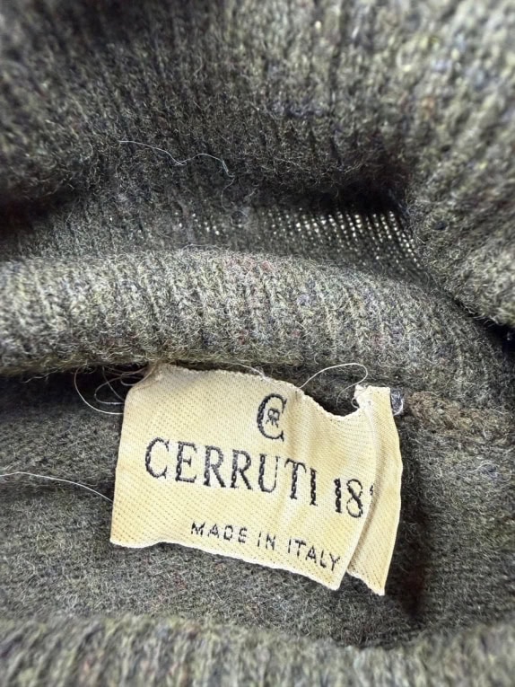 CERRUTI 1881 Ζιβάγκο Πλεκτό Vintage Made in Italy Λάδι Ανδρικό L